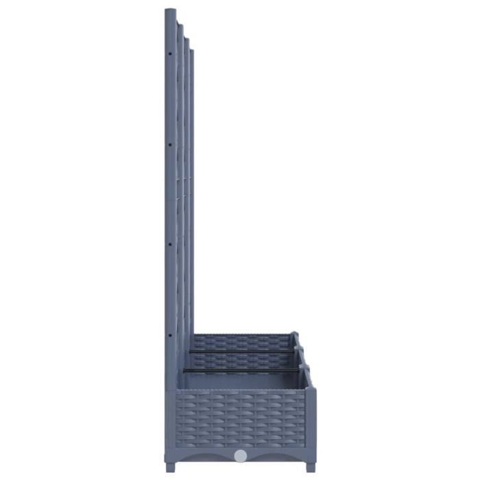 Jardinière - ATYHAO - 80x36x140 cm - Gris foncé - Polypropylène - 80 L