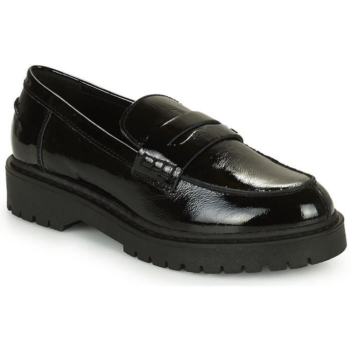 Mocassins Femme GEOX D BLEYZE B Noir Cuir Talon plat 3cm