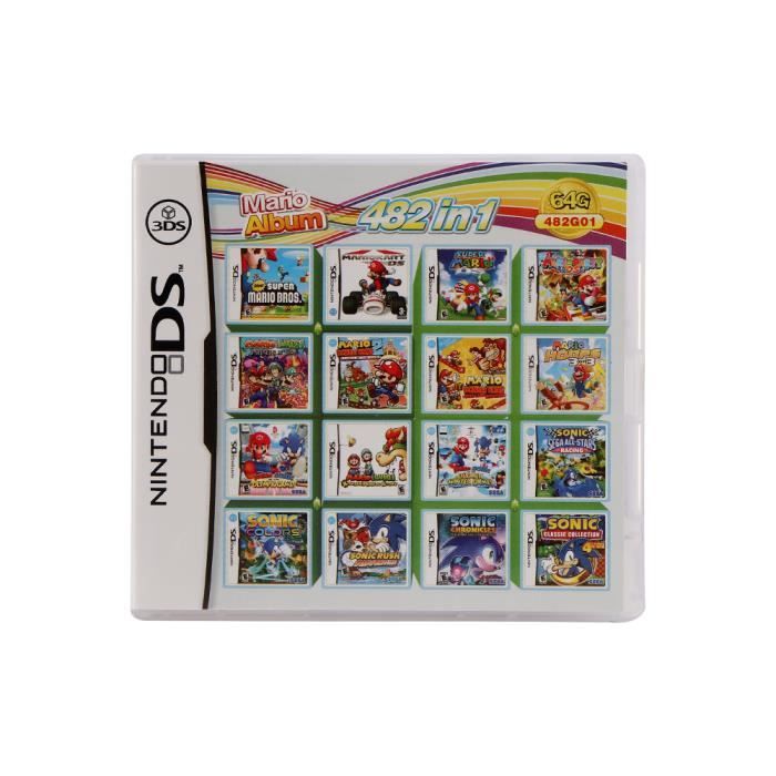 Cartouche de jeu NDS 482 en 1 Mario Multicart pour Nintendo DS NDSL NDSi  3DS 2DS US - Cdiscount Jeux vidéo