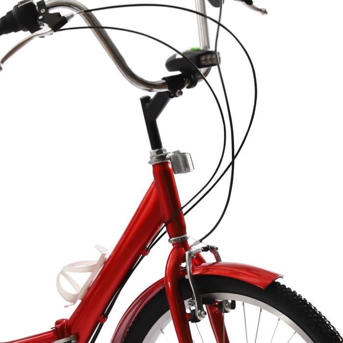 Tricycle Pour Adulte Pliable 24" - 7 Vitesses - Avec Panier Arrière Et Lampe - Neuf
