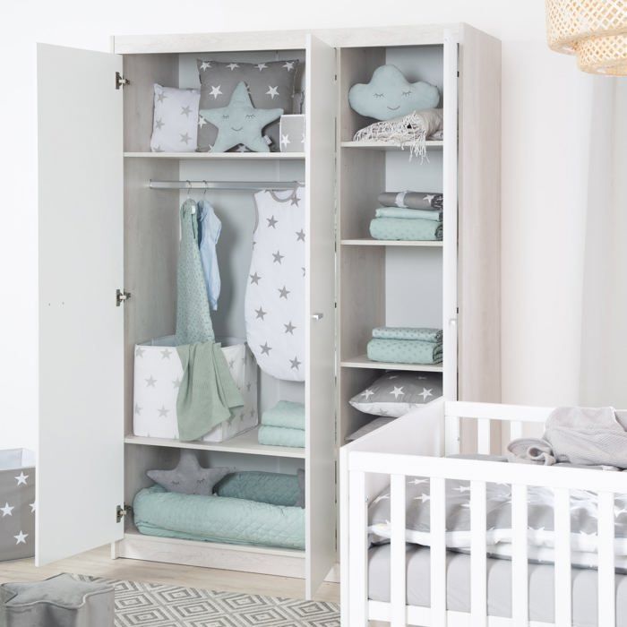 Armoire bébé Médéa Lin, armoires de rangement fabriqué en France