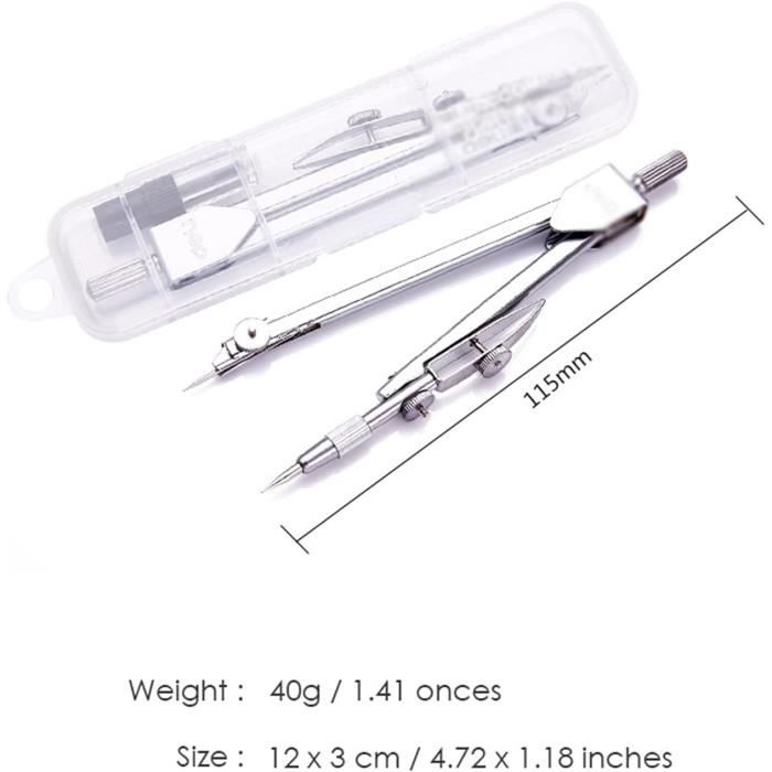Kit Geometrie Compass Compas professionnel for géométrie, dessin en ...