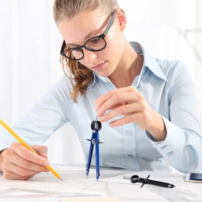 Compas De Dessin Technique Professionnel - Avec Molette De Précision