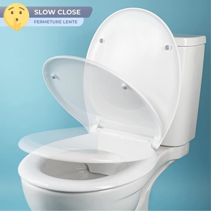 LOUWI Abattant WC avec Frein de Chute Lunette WC Universelle Cuvette Toilette Cuvette WC lunette WC Frein de Chute 177 Cdiscount Bricolage