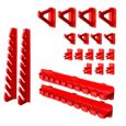 Boîtes, Étagère murale pour système de rangement 115x78 cm, Porte-outils,  empilables Étagère de chute - Rouge-2