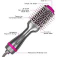 Brosse sèche-cheveux électrique une étape améliorée, pour coiffer et donner du volume, peigne ovale, lisseur, bigoudi, brosse à Air -2