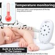 Babyphone TEMPSA - Camera Surveillance Nouveau Né Sans Fil - LCD Écoute bébé Vision Nocturne - Blanc-2
