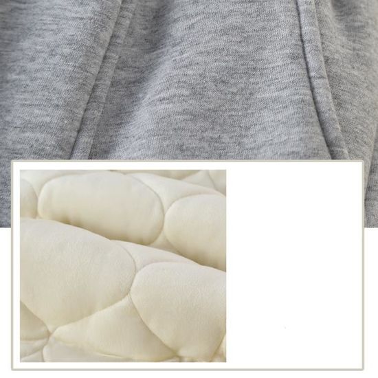 Pantalon d’hiver polaire épaisse pour fille pantalon en coton triplique  pour enfants gris