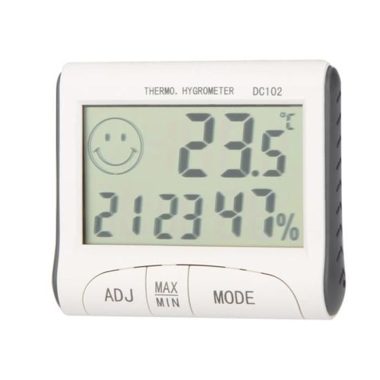 Thermo-hygromètre numérique digital LCD Température humidité DC102