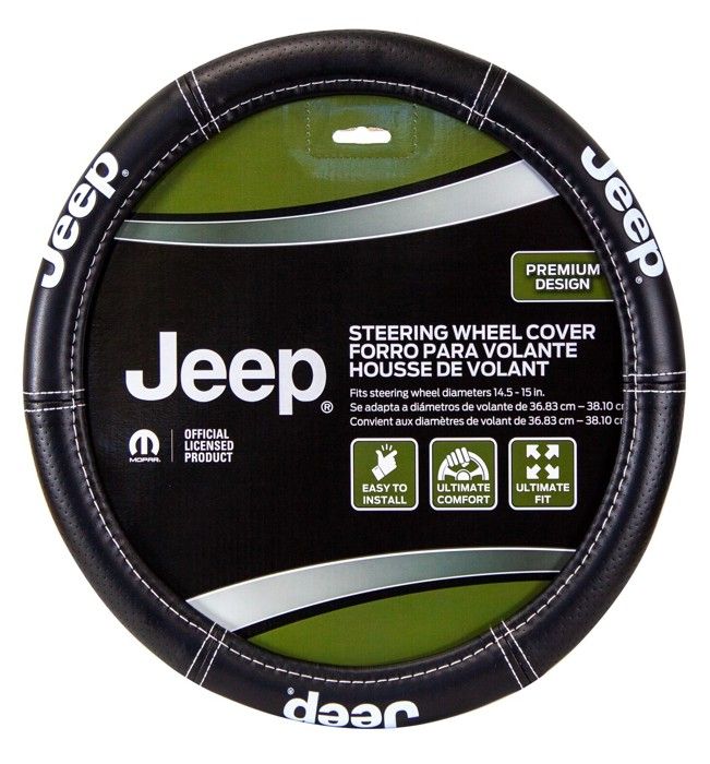 Housse De Volant En Cuir Pour Jeep Grand Cherokee WK2 (2011-2023) - Noir - Antidérapante, Confortable, Facile à Installer