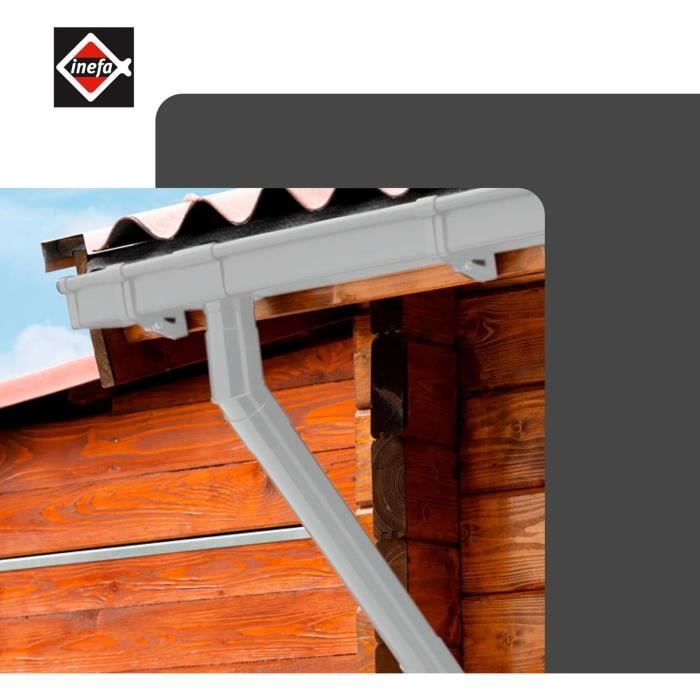 Collier De Descente Eaux Pluviales Zambelli Anthracite 80mm - Pour Montage Sur Bois, Acier Galvanisé, Anti-corrosion