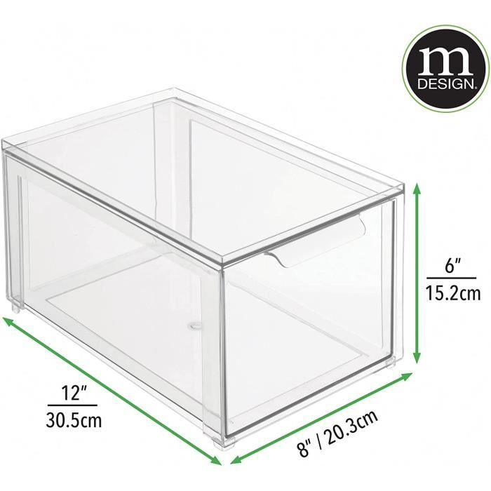 mDesign boite-tiroir blanche - mini commode à tiroir polyvalente