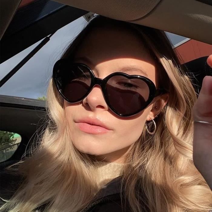 Lunette coeur rose store