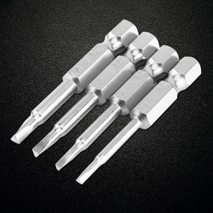 4 Embouts Tournevis Triangulaires 50mm - 1.8/2.0/2.3/2.7, Pour Vis Spéciales