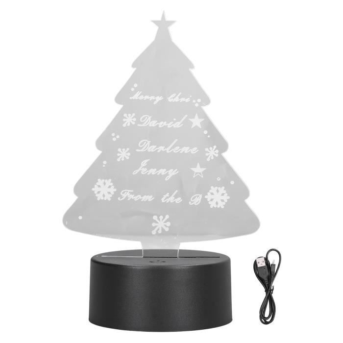 Lampe Noël LED Décoration de Sapin, Lumière Arbre de Noël 3D Star Tree  Topper alimenté de Décoration -blanc - Cdiscount Maison