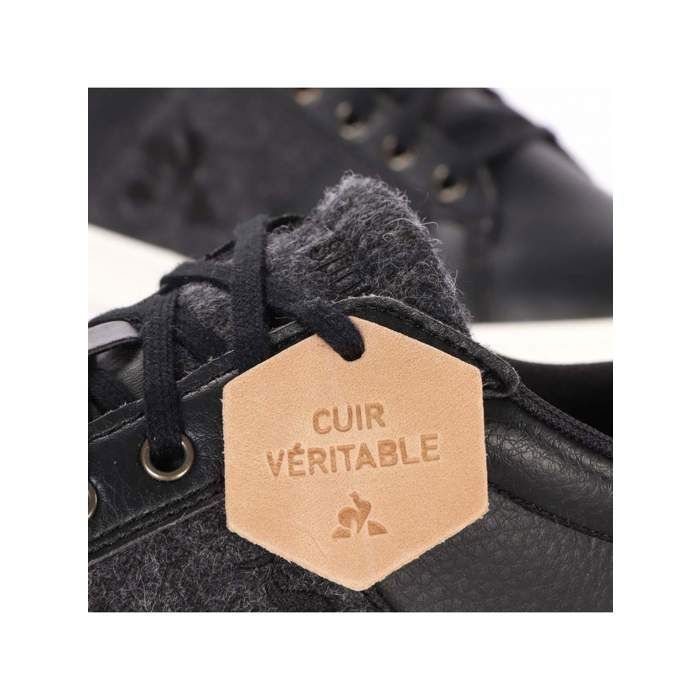Baskets LE COQ SPORTIF Courtclassic winter 2110022 Noir Lacets Mixte Negro gris Cdiscount Chaussures
