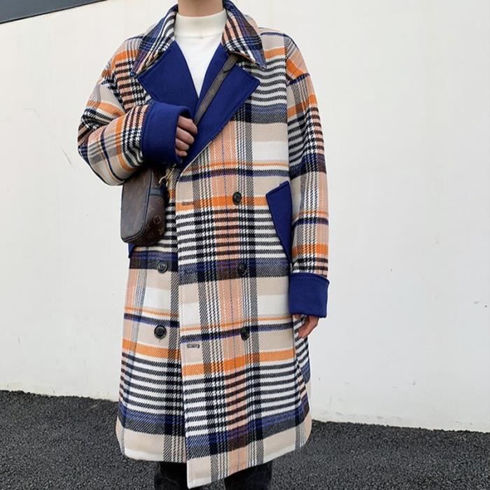 Trench carreaux homme on sale