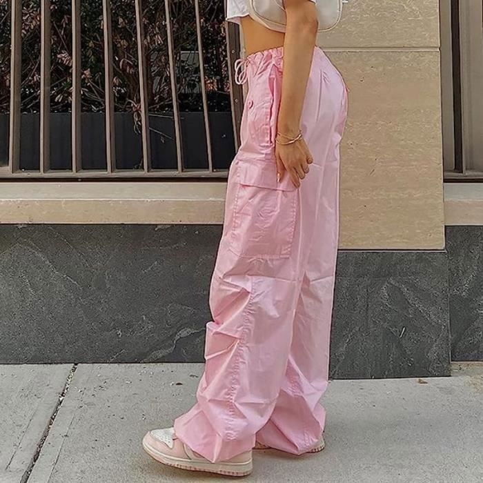 Pantalon cargo shop femme rose