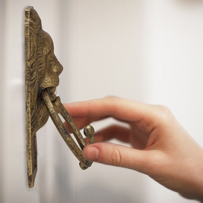 Heurtoir De Porte Antique Relaxdays - Fonte De Fer, Finition Bronze, 13x9.5x2 Cm | Style Rustique, Facile à Fixer