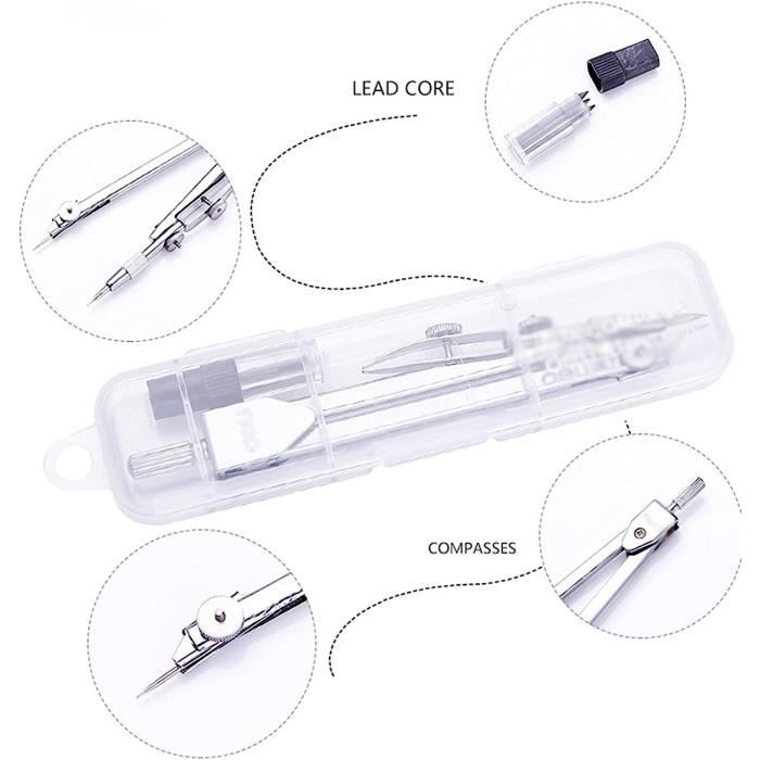 Kit Geometrie Compass Compas professionnel for géométrie, dessin en ...