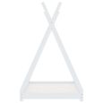 Meub}2088Haut de gamme Moderne - Lit enfant cabane - Cadre de lit d'enfant Structure de lit Garçons Filles -Blanc Bois de pin massif-3