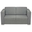 5668Vente® Ensemble Canapés De Relaxation 3 + 2 places pour 2-6 personnes Durable & Luxe Canapé Sofa Canapé droit fixe Tissu Gris cl-3