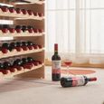 Casier à vin en bois YEC - 6 couches de 48 bouteilles - Blanc - Design contemporain-3