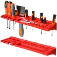 Boîtes, Étagère murale pour système de rangement 115x78 cm, Porte-outils,  empilables Étagère de chute - Rouge-3