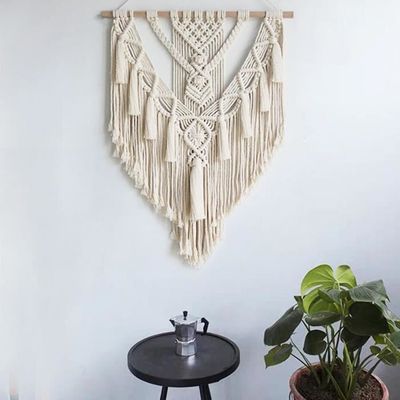 Tapisserie murale bohème en macramé, tapisserie tissée en macramé, décoration intérieure