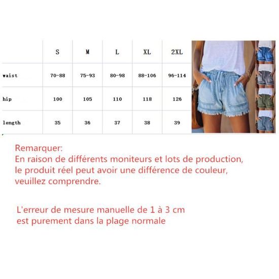 Short En Lin Femme Ample - Bermuda été Fluide Avec Cordon Taille élastique