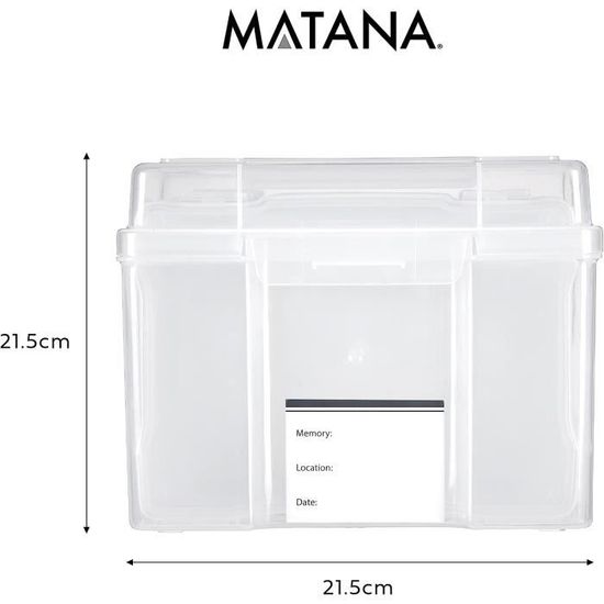 Lot De 2 Boîtes De Rangement Pour Photos 10,2 X 15,2 Cm - Avec 3 Compartiments Et Couvercle | Archivage Portable