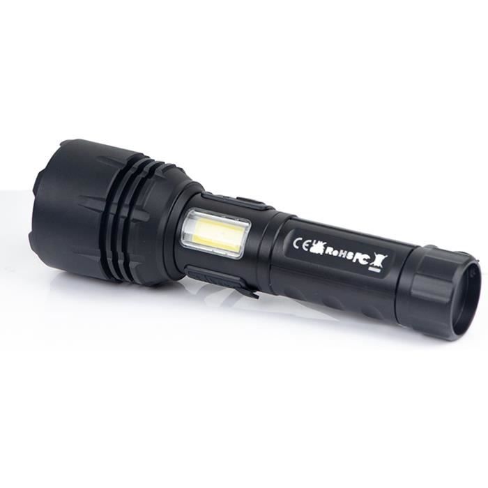 XGardens-Lampe de poche LED COB haute puissance, torche aste USB