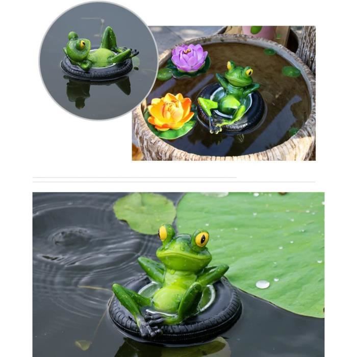 12 Figurines Grenouilles Réalistes + 5 Feuilles De Lotus PVC – Déco Jardin, Aquarium Et Jeu éducatif