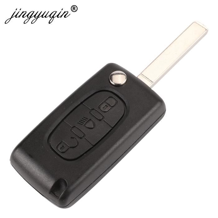 Coque clé,Jingyuqin clé de voiture à rabat 10 pièces, boutons 2-3, pour  Peugeot 207 307 308 407, pour - Type 3B Lamp HCA Ce0536 - Cdiscount Auto
