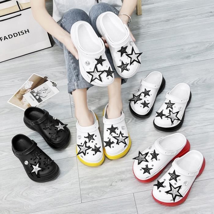 Sandales d ete pour femme VITATA LYDONGDONG Bride Blanc jaune Plat Blanc jaune Cdiscount Chaussures
