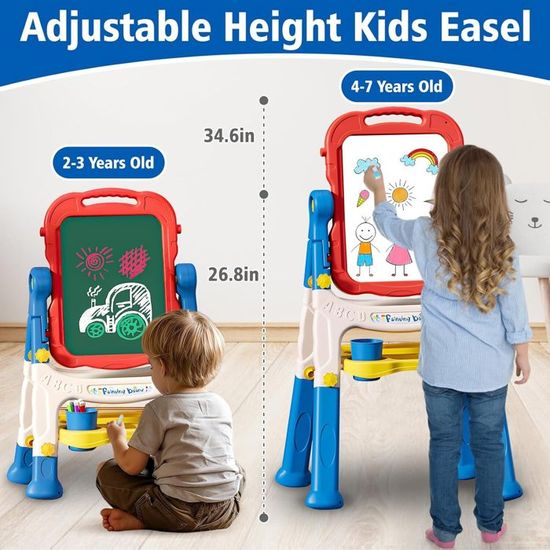 Chevalet de dessin double face magnétique pour enfants Chevalet de dessin double face magnétique pour enfants