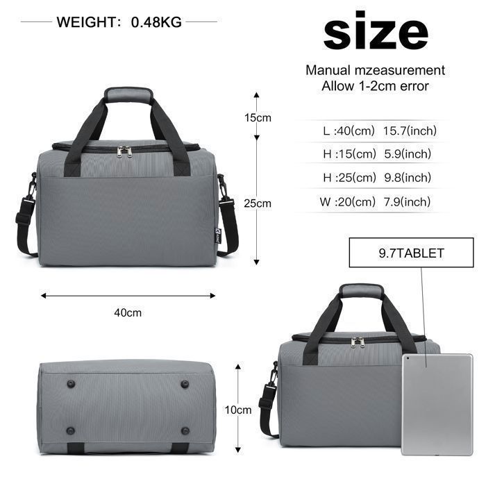 Kono Sac à Main pour Avion Sac de Voyage Petit Bagage à Main