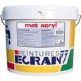 Peinture professionnelle Blanc mat acrylique, murs et plafonds, ECRAN 77 - mat acryl 4L-0