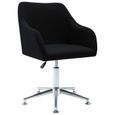 JM 1pc Chaise de salle à manger Design Scandinave pivotante Noir Tissu 55x53x(78-92)cm|9500-0