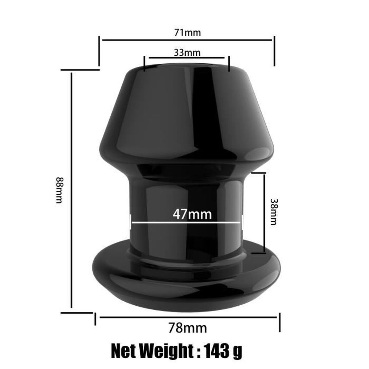 Plug Anal XXL - Dilatateur Long 24 Cm X 9 Cm - Sextoy Unisexe Noir - Marque XTREM MISSION