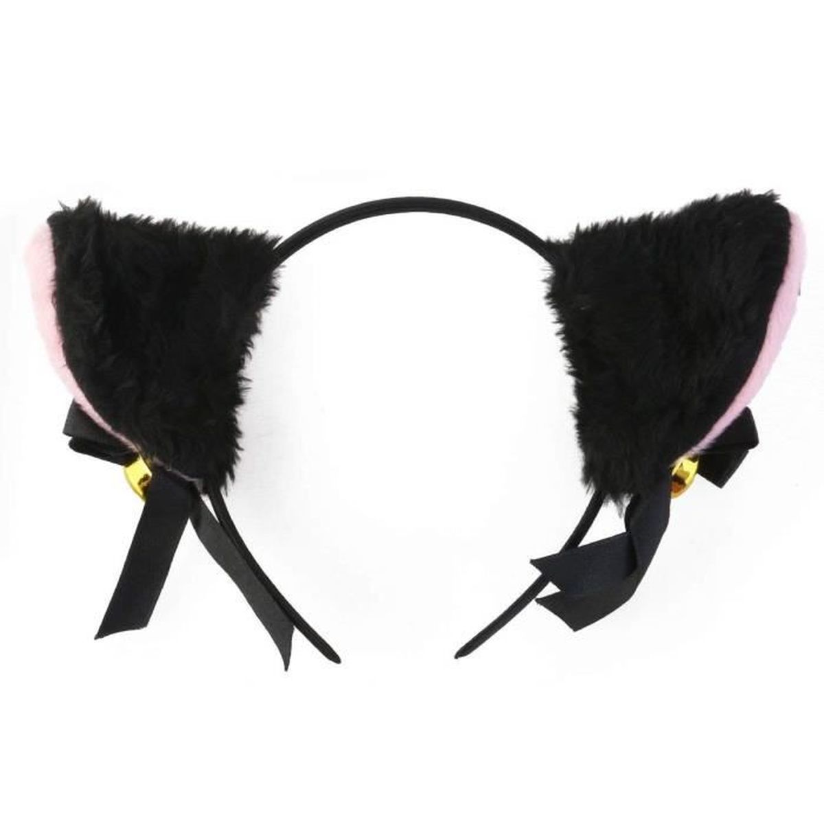 Vorcool Chat En Peluche Mignonne Oreille Serre Tete Avec Bowknot Deguisements Cosplay Party Noir Cdiscount Au Quotidien