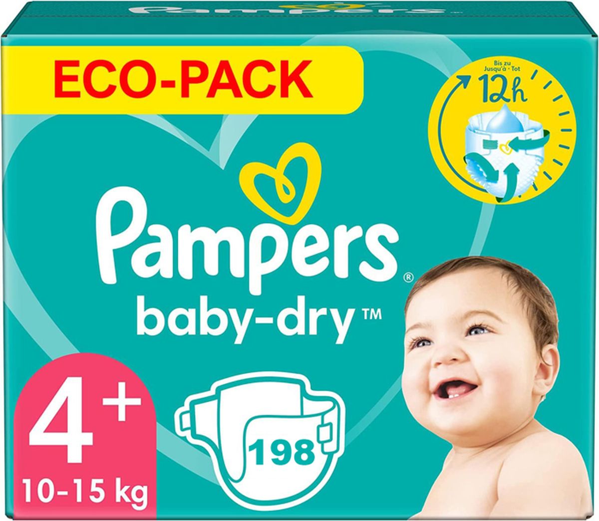 PAMPERS BABYDRY TAILLE 4 PLUS 214 COUCHES (1015 KG) Cdiscount Puériculture & Eveil bébé