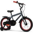 Vélo Enfant – Pro Thunder – Roues 16" – Age 5 à 7 ans – Stabilisateurs – Gris et Rouge – Produit HUFFY