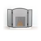 Relaxdays Pare-étincelles cheminée acier barrière sécurité pare-feu protection grille 3 pièces HxL 62 x 96 cm, noir