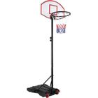 SPORTANA Panier de Basket sur Pied avec roulettes réglable Hauteur 179 à 209 cm Mobile Jeu extérieur Ballon Enfant Adulte Sable eau