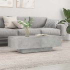 vidaXL Table basse gris béton 100x49,5x31 cm bois d'ingénierie 833891