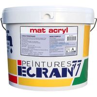 Peinture professionnelle Blanc mat acrylique, murs et plafonds, ECRAN 77 - mat acryl 4L