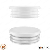 Bouchon plastique pour tube rond - Diamètre 76 mm -1 pièce – Blanc - Capuchon plastique - Embout tuyau - EMFA®