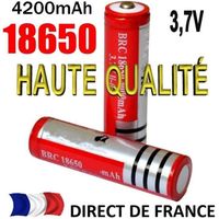 2 Piles Accus Batteries 18650 3.7V Rechargeable Battery 4200mAh LED LAMPE JOUET ETC COSwk2340