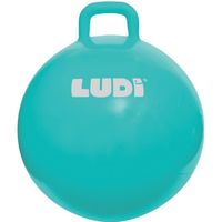 Ballon sauteur XXL bleu LUDI - A partir de 5 ans - résistant pour intérieur et extérieur
